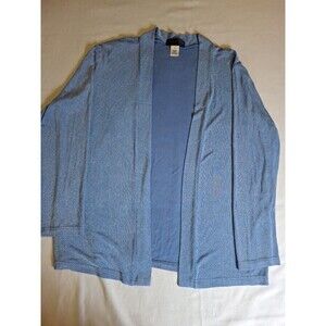 CASSIE CONRAD Blue  Textured Open Front Cardigan XL